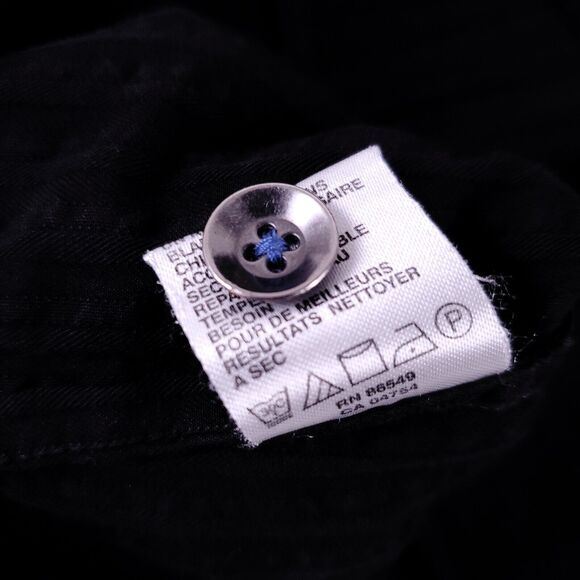 Tommy Bahama Mens Black Button Up Short Sleeve Shirt Cotton Pockets Large - Picture 7 of 9